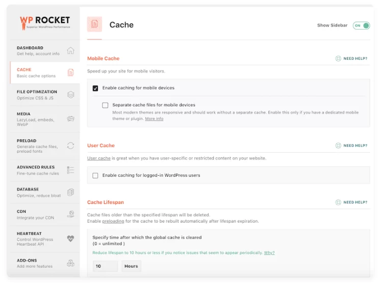 Page Speed Optimization for WordPress: Best Tips and Tricks 2 WP Rocket Dashboard on WordPress