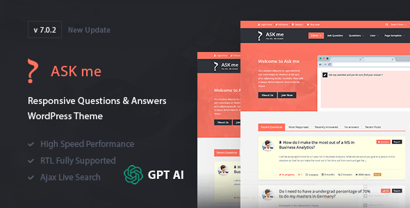 Ask Me WordPress theme