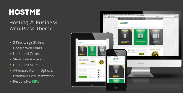 Hostme Premium Hosting & Business WordPress Theme WordPress theme