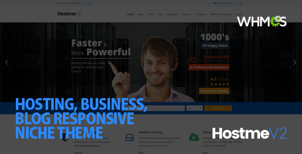 Hostme v2 WordPress theme