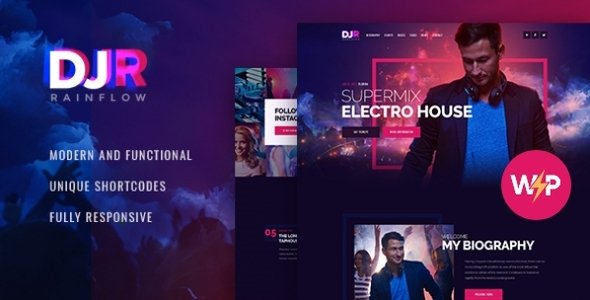 DJ Rainflow WordPress theme