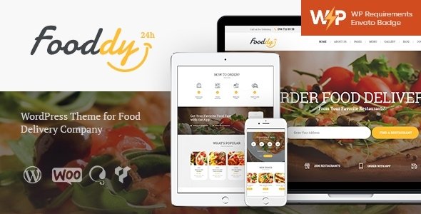 Fooddy 24/7 WordPress theme