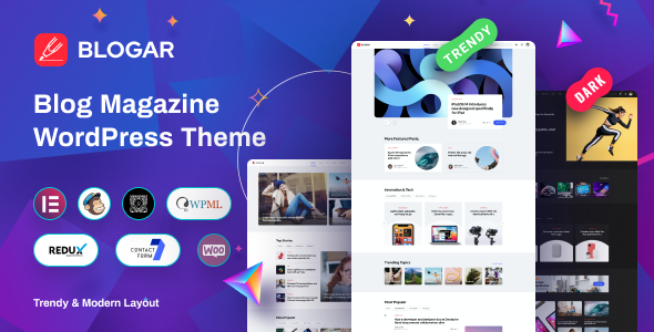 Blogar WordPress theme