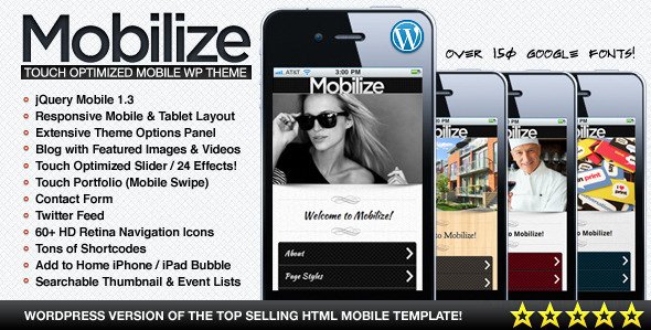 Mobilize WordPress theme