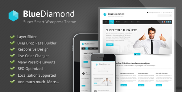 Blue Diamond WordPress theme