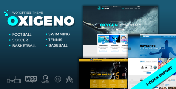 Oxigeno – Sports Club & Team WordPress Theme WordPress theme
