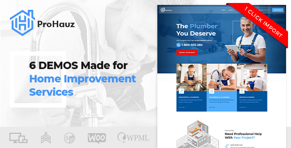 ProHauz – Handyman & Plumber WordPress Theme WordPress theme