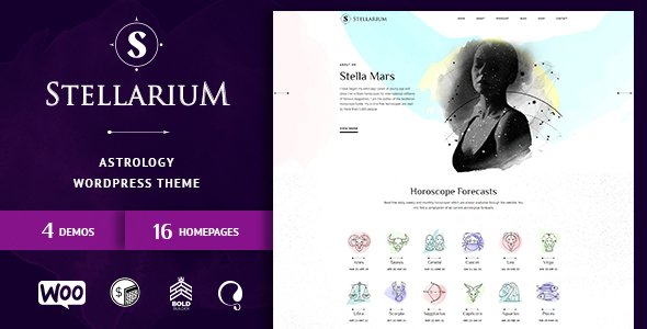 Stellarium – Horoscope and Astrology WordPress Theme WordPress theme
