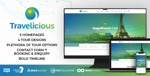 Travelicious WordPress theme