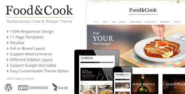 Food & Cook WordPress theme