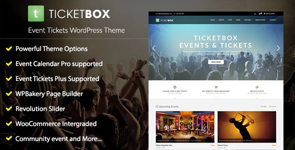 TicketBox – Event Tickets WordPress Theme WordPress theme