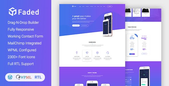 Faded WordPress theme