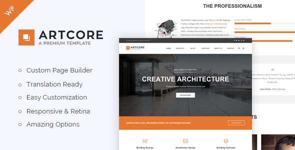Artcore WordPress theme