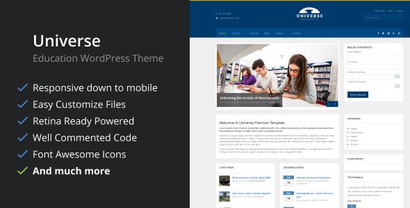 Universe WordPress theme