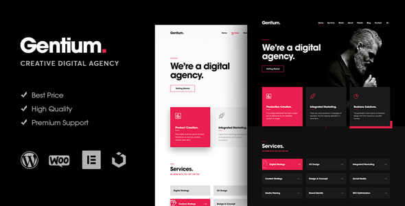 Gentium – A Creative Digital Agency WordPress Theme WordPress theme