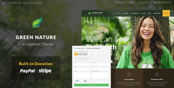 Green Nature WordPress theme