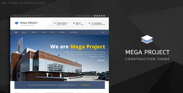 Mega Project WordPress theme