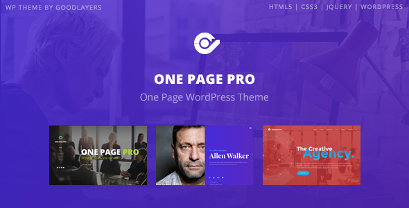 One Page Pro WordPress theme