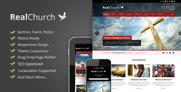 Real Church WordPress theme