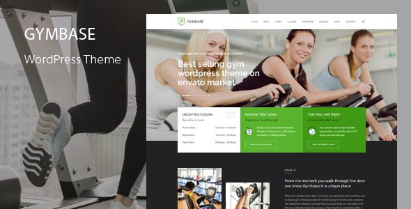 GymBase WordPress theme