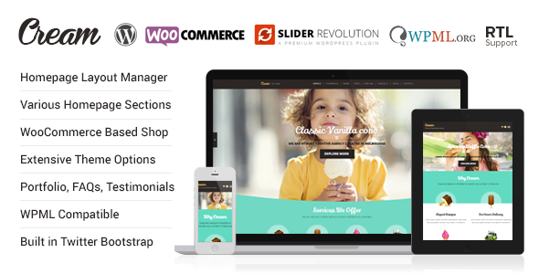 Cream WordPress theme