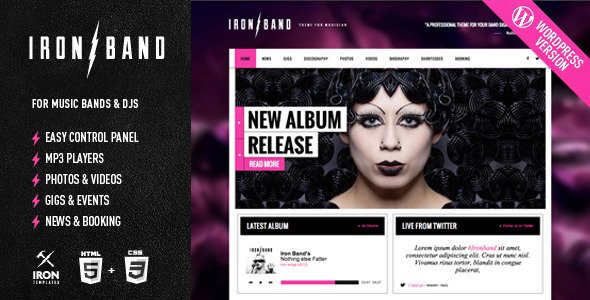 IronBand WordPress theme