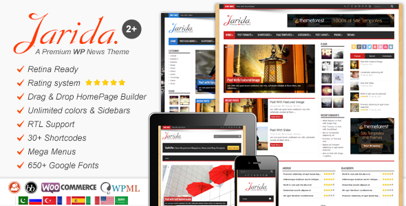 Jarida WordPress theme
