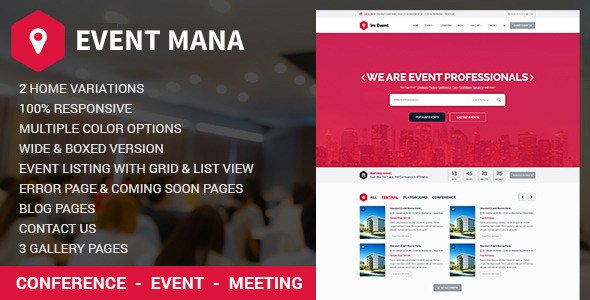 Event Management WordPress Theme WordPress theme