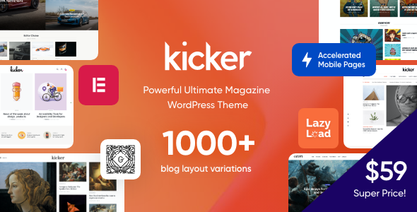 Kicker WordPress theme