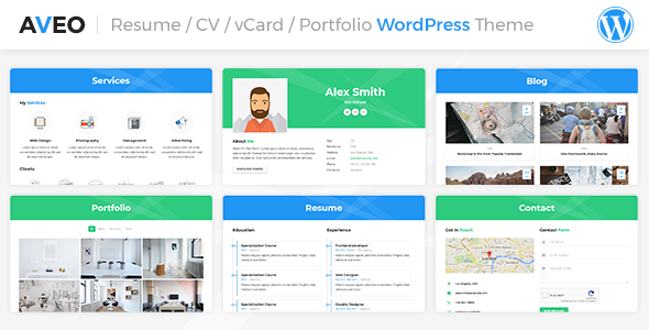 Aveo Resume Theme WordPress theme