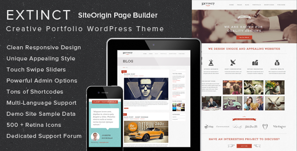 Extinct WordPress theme