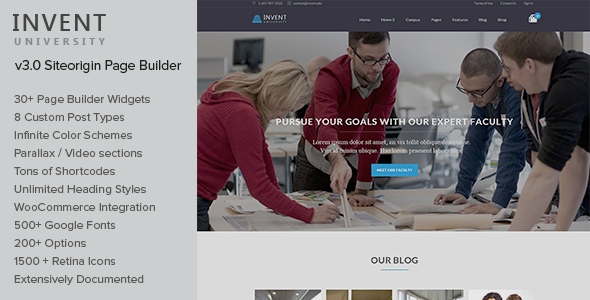 Invent WordPress theme