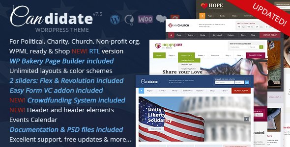 Candidate WordPress theme
