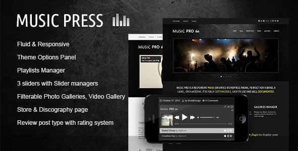 MusicPress WordPress theme