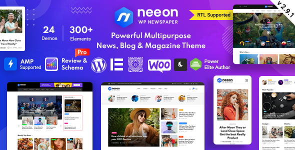 Neeon WordPress theme