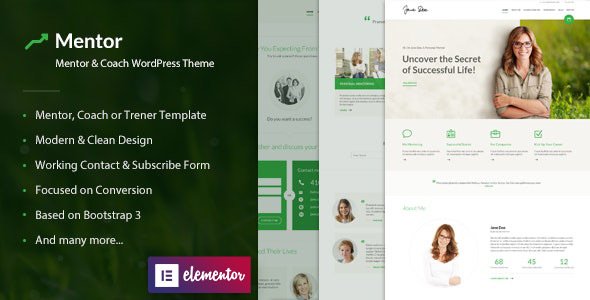 Mentor – Personal Development Coach WordPress Theme WordPress theme