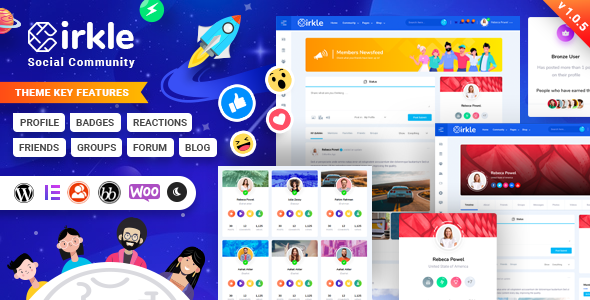 Cirkle – Social Networking WordPress Theme WordPress theme