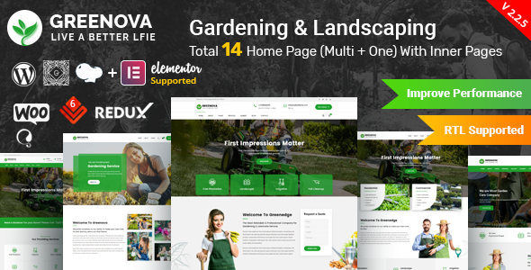 Greenova WordPress theme