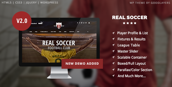 Real Soccer WordPress theme