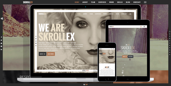 Skrollex WordPress theme