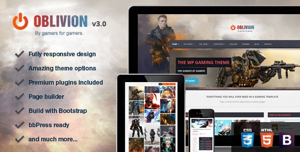 Oblivion WordPress theme
