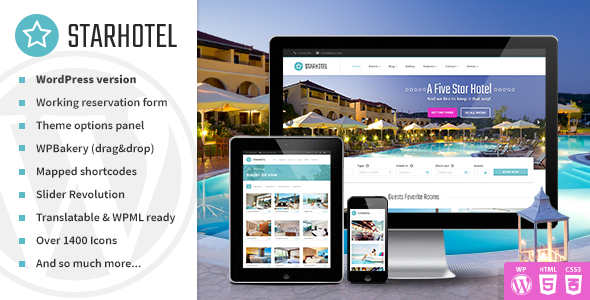 Starhotel WordPress theme