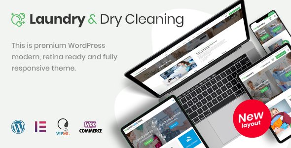 Laundry, Dry Cleaning Services WordPress Theme WordPress theme