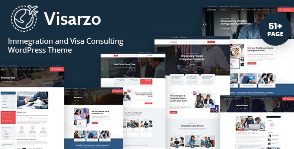 Visarzo – Immigration and Visa Consulting WordPress Theme WordPress theme