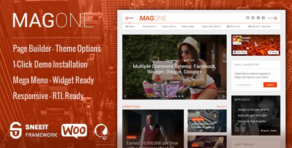 MagOne -­ News Magazine WordPress Theme WordPress theme