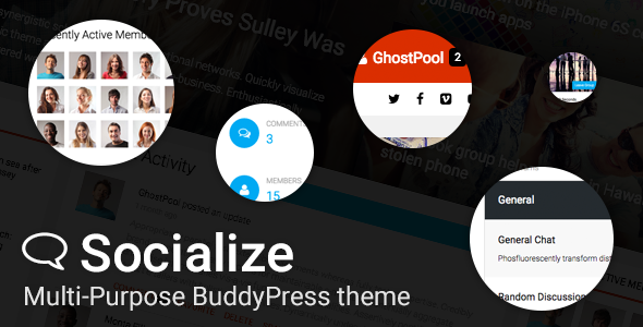 Socialize WordPress theme