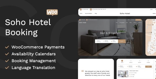 Soho Hotel Booking Calendar For WordPress WordPress theme