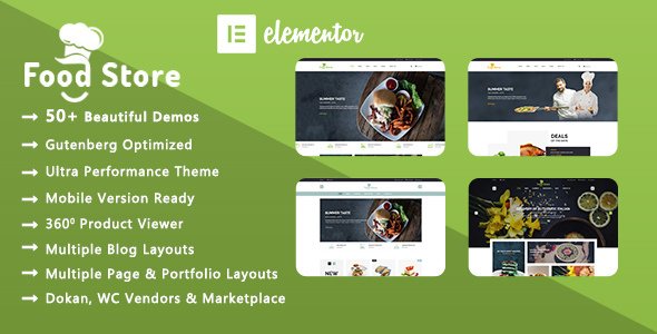 Food Store WordPress theme