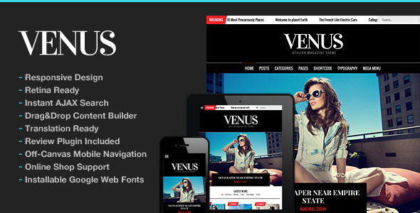 Venus WordPress theme