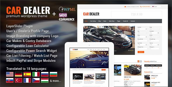 Car Dealership Automotive WordPress Theme – Responsive WordPress theme